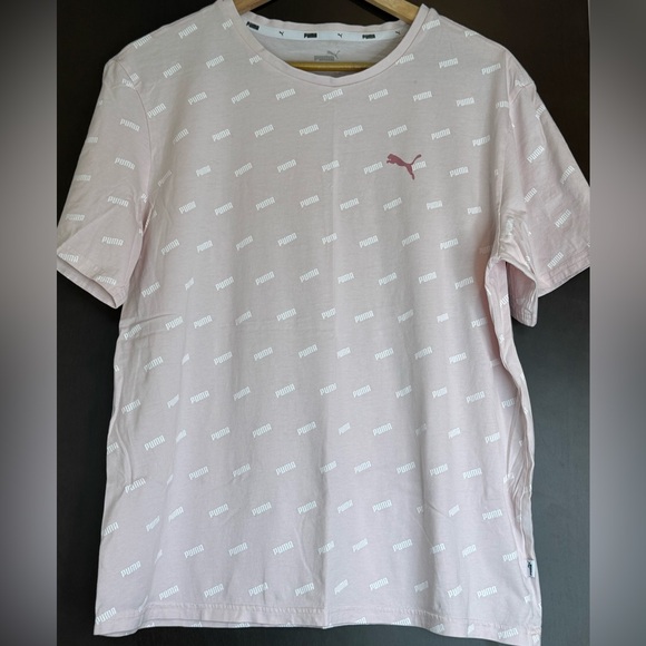 PUMA Women’s Light Pink Logo Tee - Picture 1 of 7